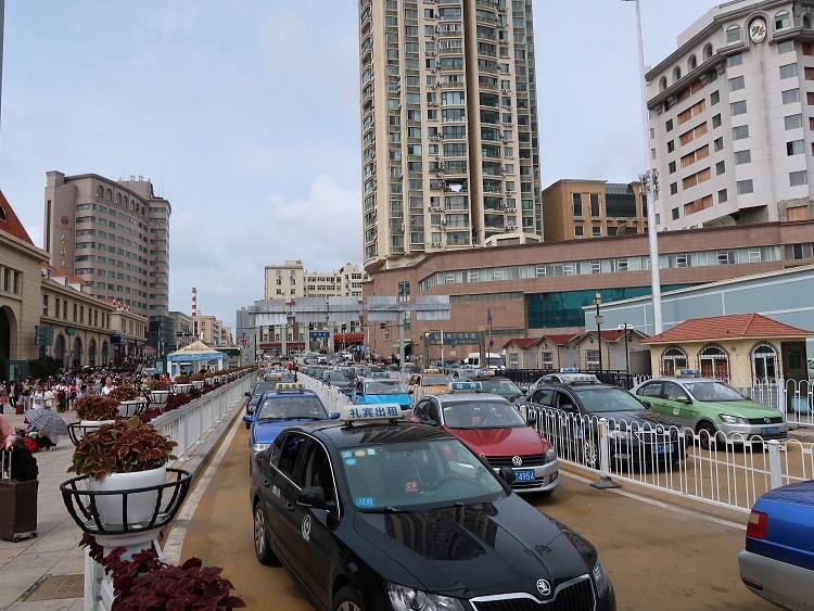 Taxis are an important mode of transport in China